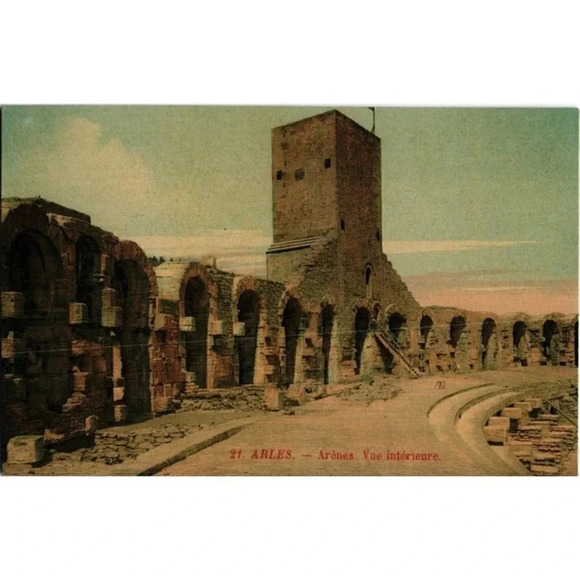 ARLES- Arènes- Vue intérieure- Arles, France Postcard - Picture 1 of 2